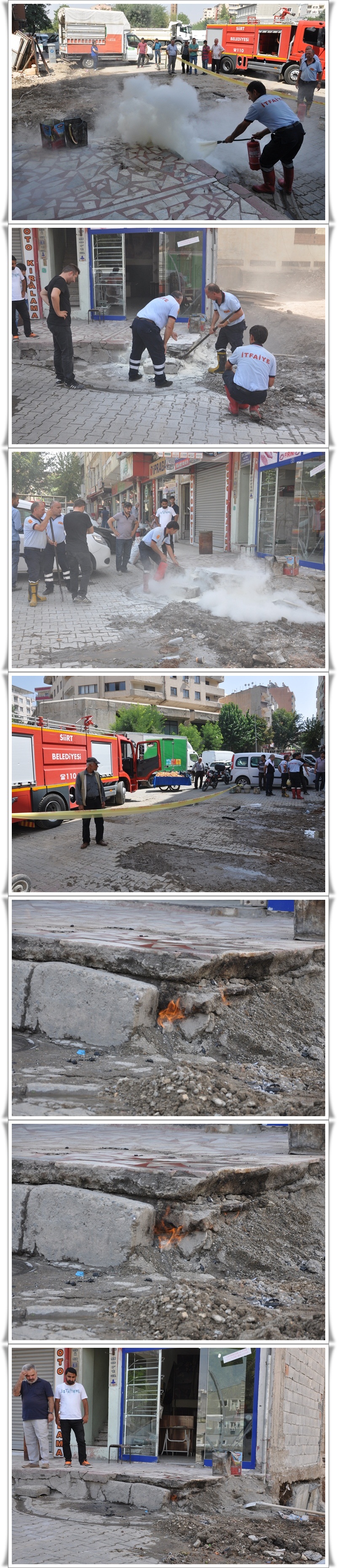 Doğalgaz Kaçağından Dolayı Yanan Kaldırım İtfaiye Tarafından Söndürüldü (5)-vert